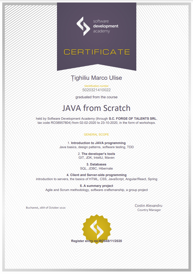 Java from Scratch